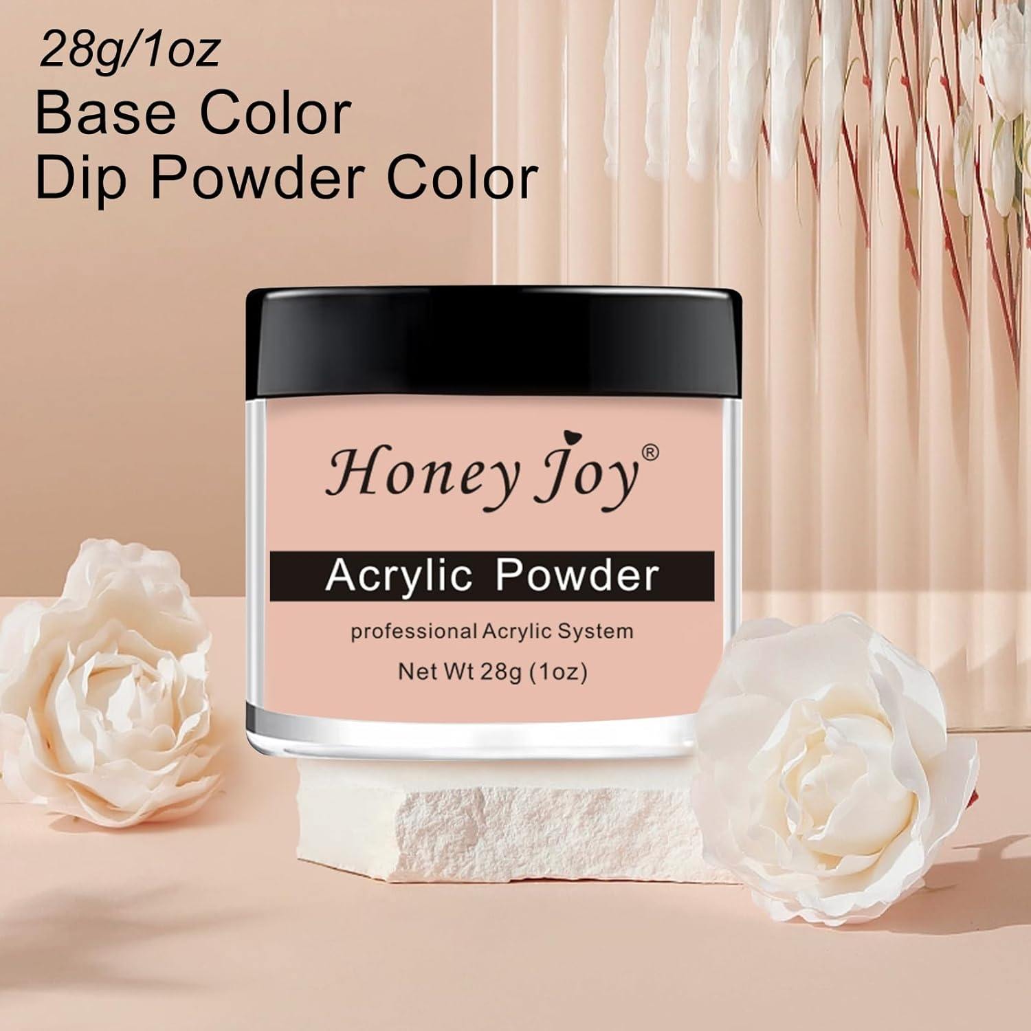 Acrylic Powder Clear White Nude Colored Polymer Nail Art for Acrylic Nails Extension No Need Nail Lamp, 1 Oz (Hj-Nap017-Nude) image number 4