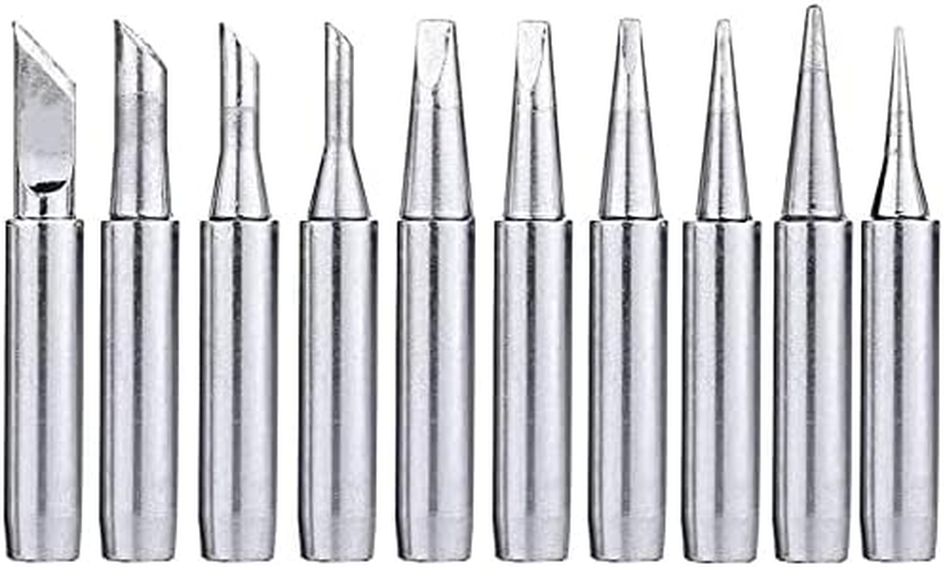 Yakamoz 10Pcs 900M-T Soldering Iron Tips Kit Solder Welding Tips Replacement Accessories for Hakko, Radio Shack, TENMA, ATTEN, Quick, Aoyue, Yihua Solder Station image number 3