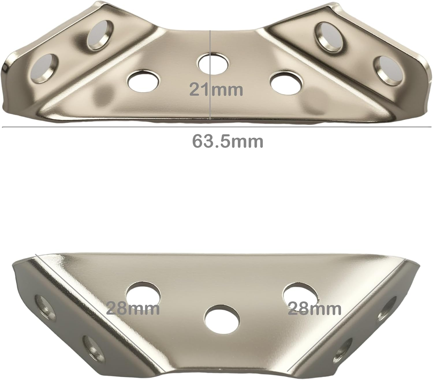 EFGTEK Furniture Corner Connector with 70 Pieces Screws,10 PCS Universal Heavy Duty Stainless Steel Corner Brackets for Furniture,Wood, Drawer, Shelves, Tables, Cabinets,Chairs,Closet image number 3