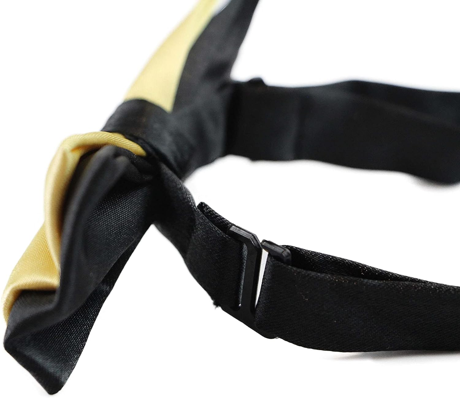Boys Yellow Gold Two Tone Layer Bow Tie Black, Yellow Gold image number 3