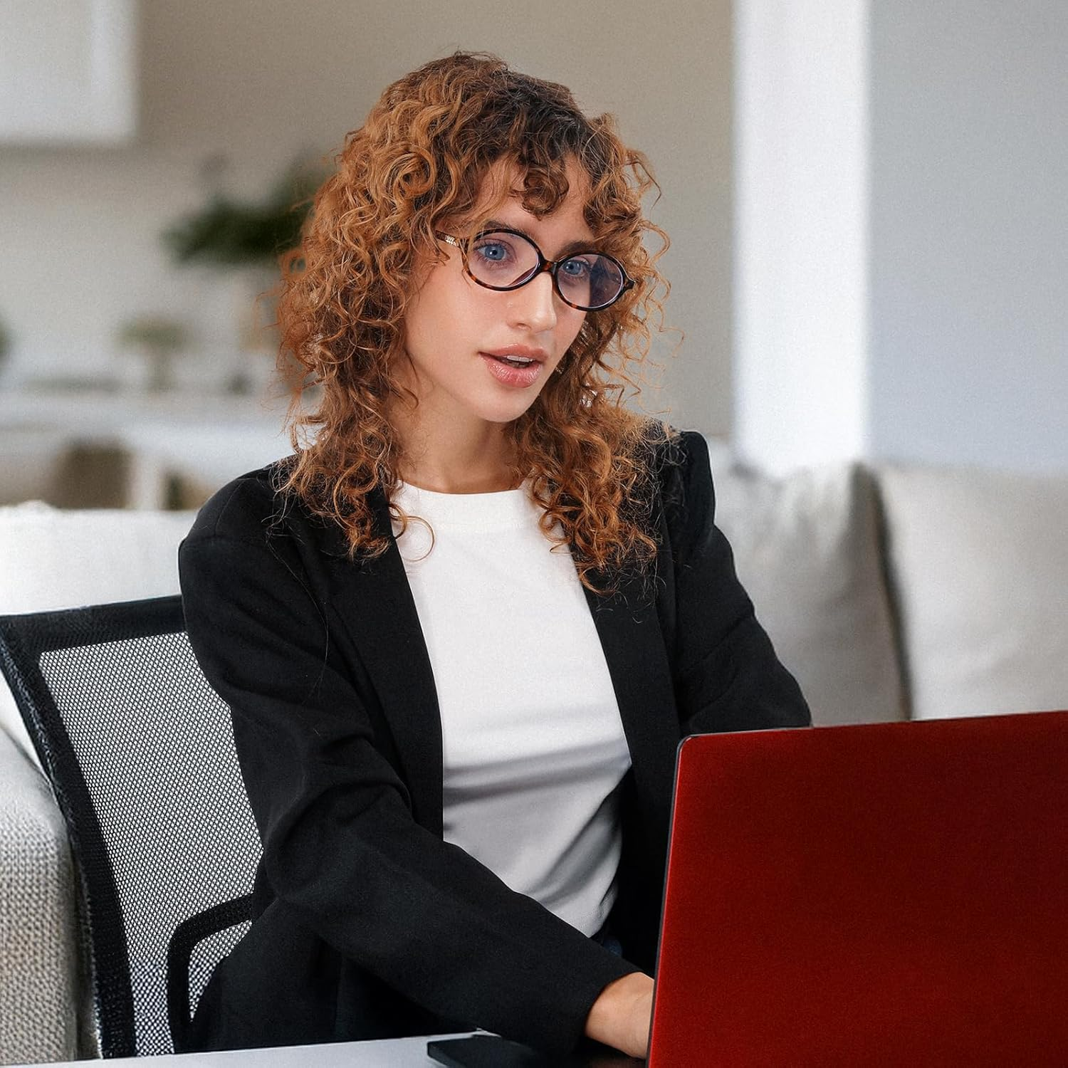 FEISEDY Vintage Oval Glasses for Women Men Retro Tortoise Blue Light Blocking Glasses Small Fake Nerd Eyewear Frames B0254