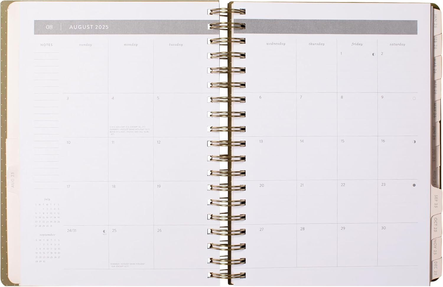 Fringe Studio 2026 Spiral Weekly Planner, Aug 2025 - Dec 2026, 17 Month, Paperback Cover, "HERITAGE HYDRANGEA", 8"W X 10"H, 240 Pages (844PA052) - Eucalyptus image number 6