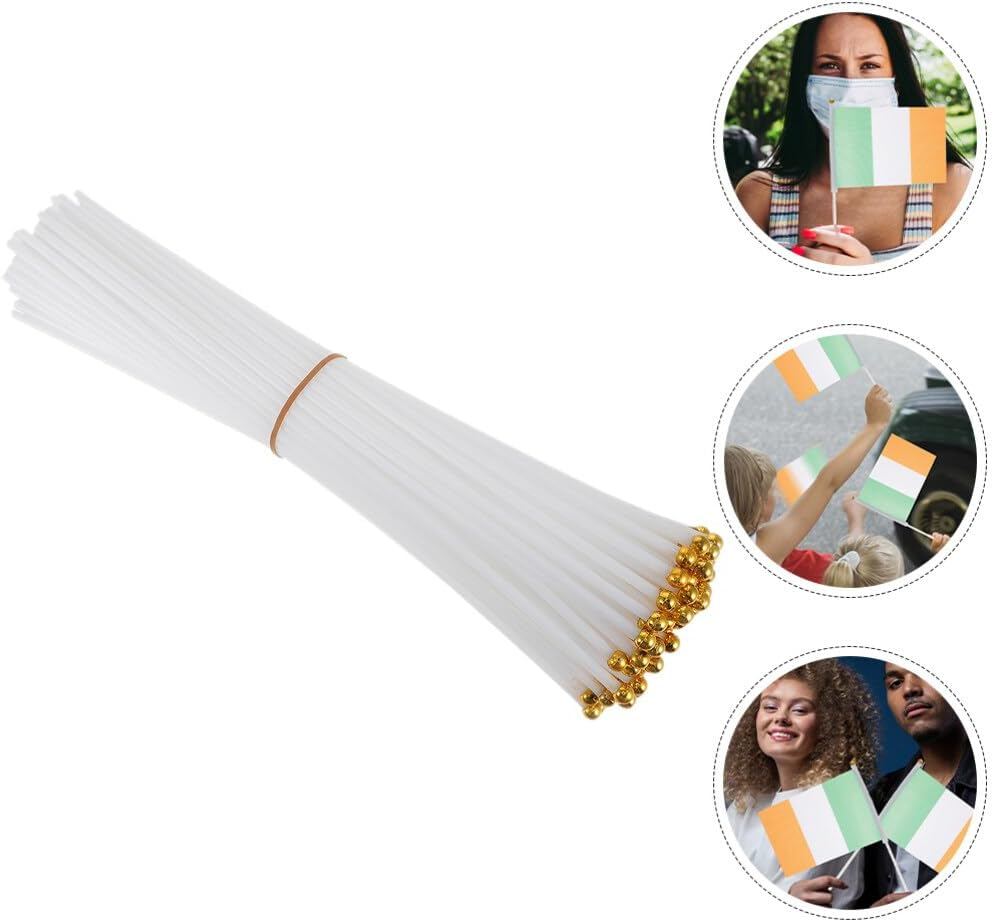 Kichvoe 100Pcs Flag Poles for Handheld Flags Stable and Smooth Design for Festive Events and National Celebrations image number 6