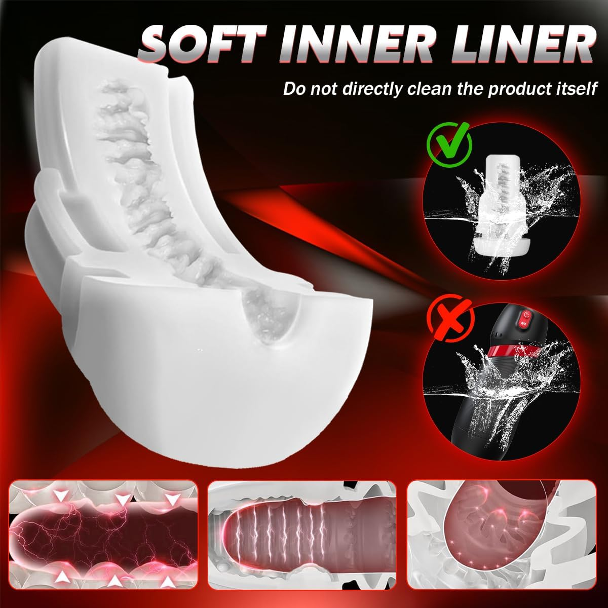 Automatic Masturbator, Sucking Masturbators Penis Pump with 9 Suction & 10 Vibrating & Heating Mens Male Sex Toys, Hands Free Pocket Pussy Male Stroker, Adult Sex Toys for Men Penis Pumps (APP Black) image number 4