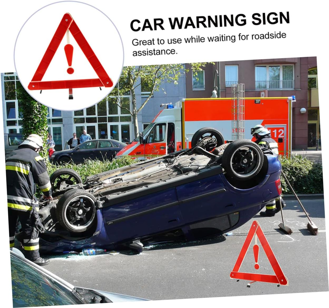 Warning Triangle Auto Warning Sign Triangle Road Safety Foldable Car Safety Sign image number 5