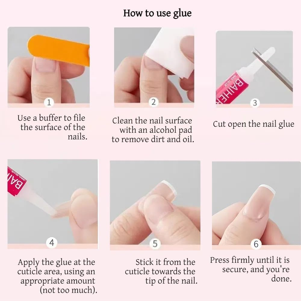 24Pcs Press on Nails Ocean Style Fake Nails Starfish&Seashell 3D False Nail Tips Finger Manicure for Women and Girls image number 5