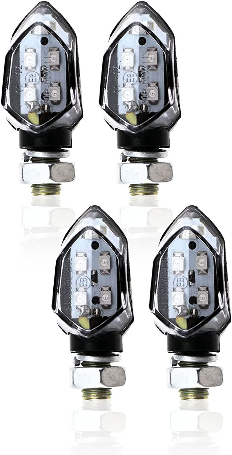 4X Universal LED Micro Blinker Indicators Light Mini Motorbike Turn Signal Light image number 5