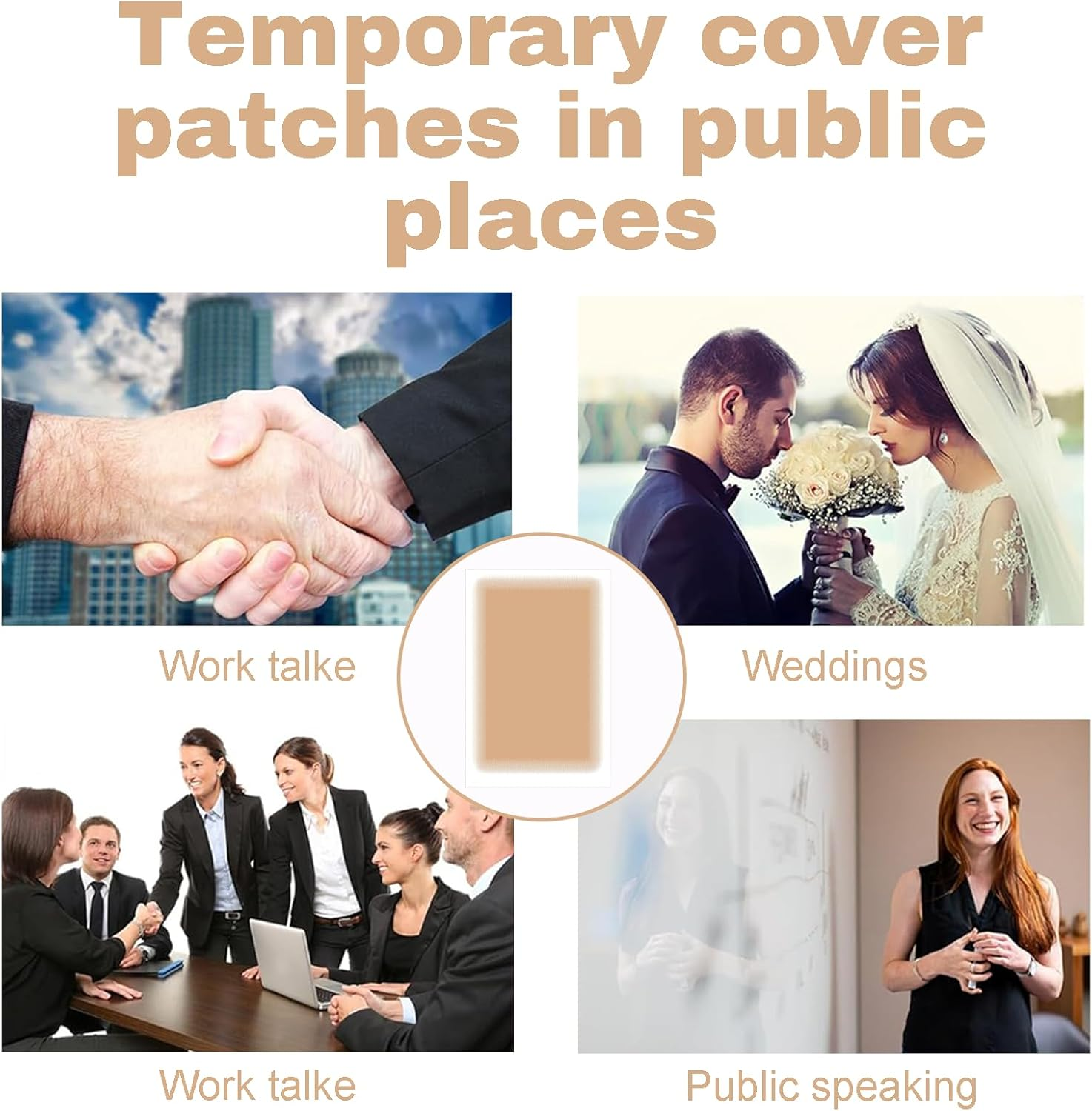 Hrenvaxil 8PCS Tattoo Cover Up, Tattoo Cover up Patch, Tattoo Paper, Natural Looking, Invisible Waterproof Body Concealer Makeup Sticker (Natural) image number 4