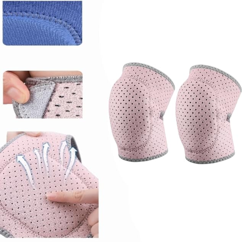 Breathable Knee Support Brace - Adjustable & Comfortable for Sports, Daily, Dance Use, Breathable Knee Support Sleeve, Perforated Design, Pink, 2-Pack AUPOINT image number 2