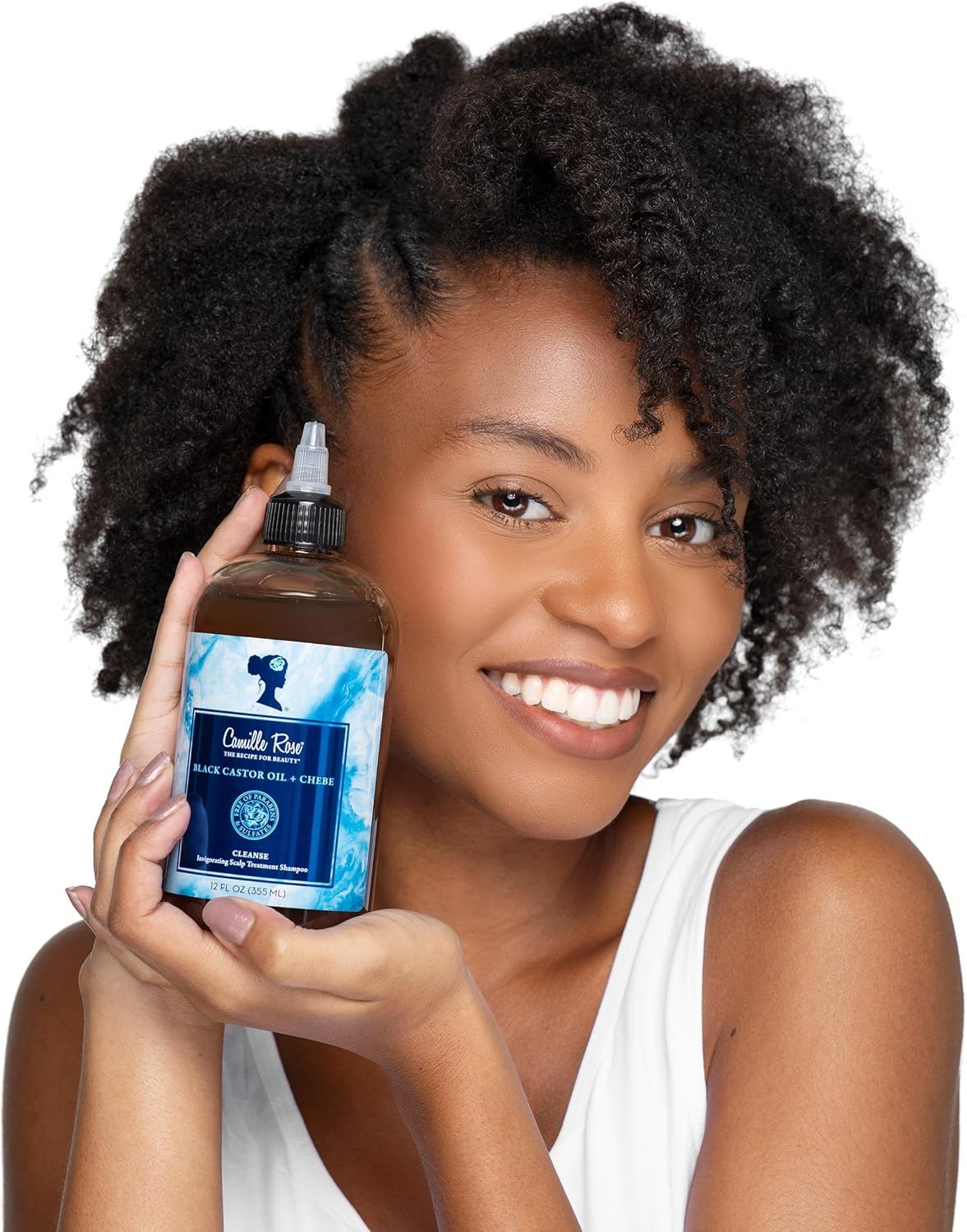 Camille Rose Black Castor Oil + Chebe Cleanse Invigorating Scalp Treatment Shampoo, 355 Ml image number 5