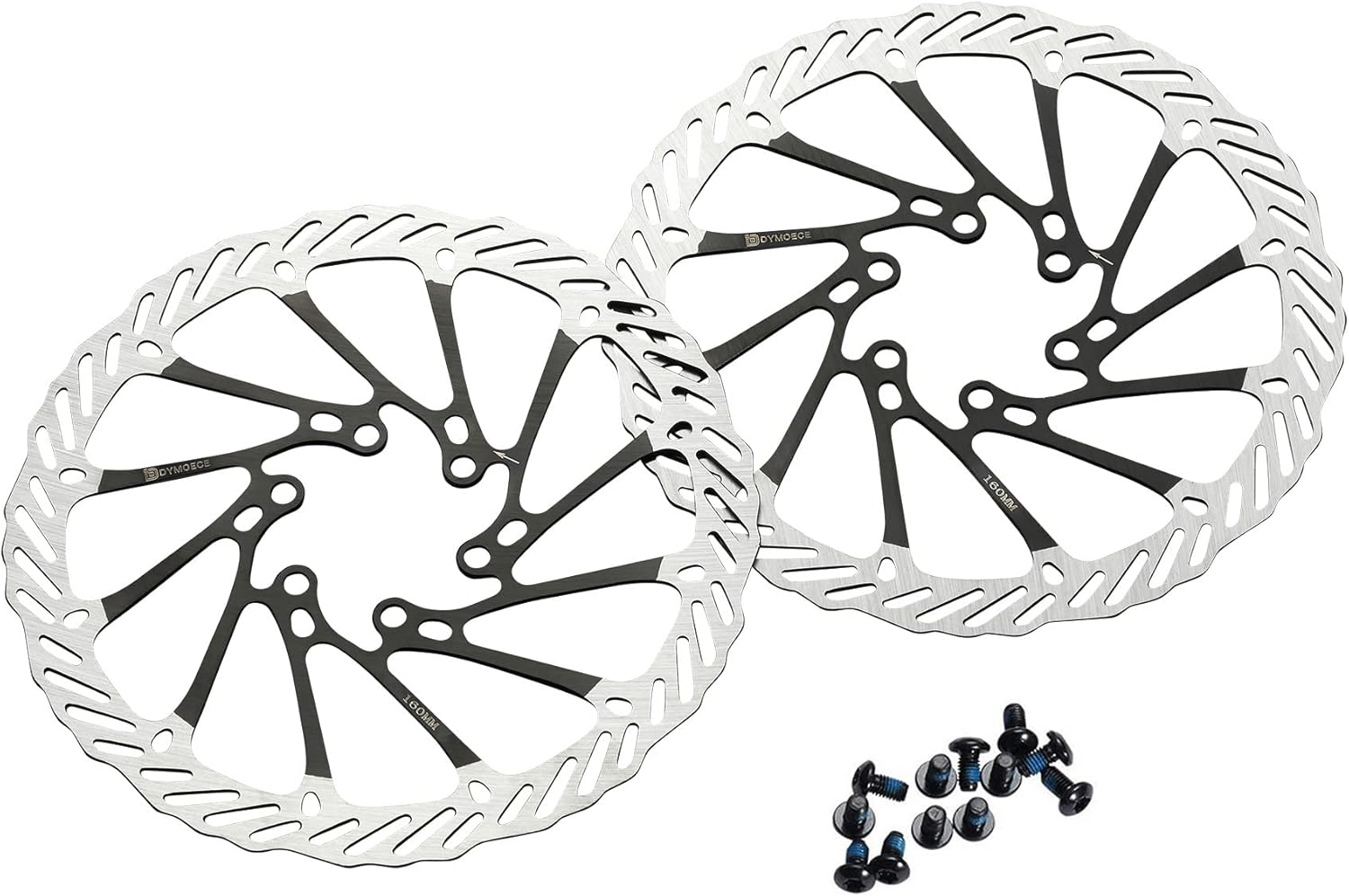 D Dymoece 2 Pcs Bike Disc Brake Rotors with 12 Bolts 140Mm/160Mm/180Mm/203Mm for MTB Mountain Road Bicycle