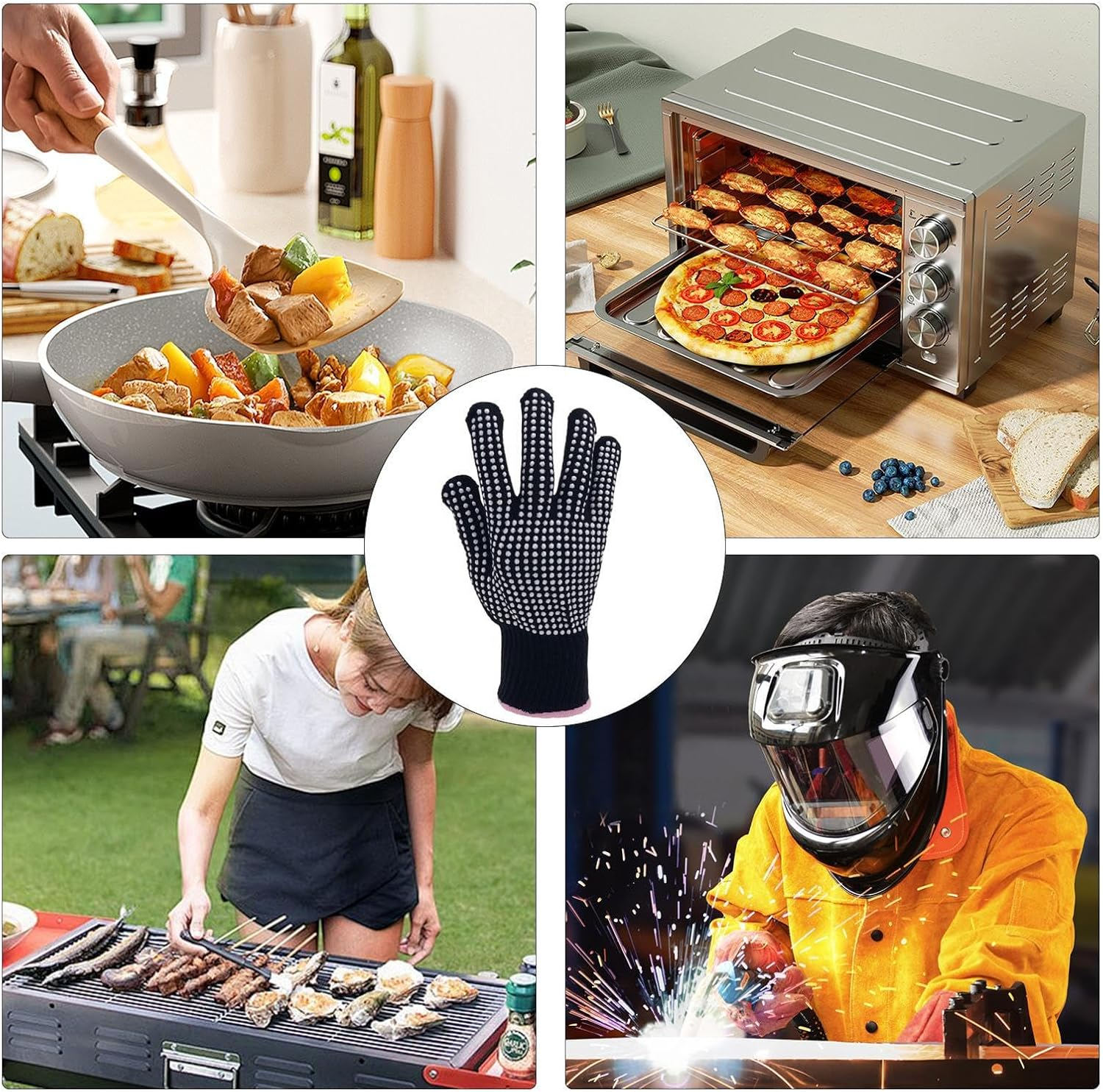 Thermal Styling Gloves, Heat Proof Gloves | Non-Slip Grip Texture, Fireproof Mitt Handling for Safe Hair Tools and Full Hand Coverage with Comfortable Protection and Comfortable Protection During image number 4