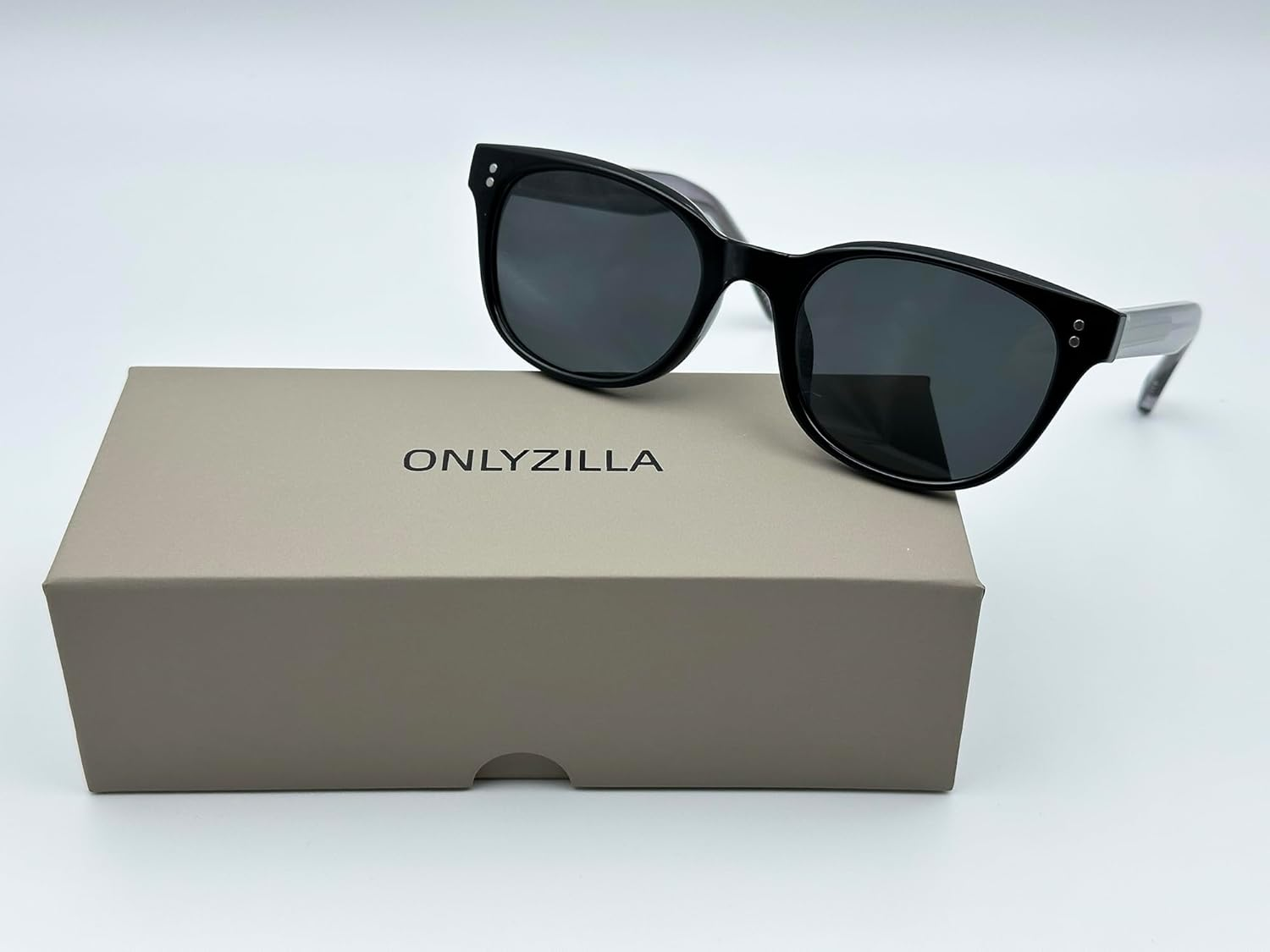 ONLYZILLA Polarized Oval Sunglasses for Men Women Black Tortoiseshell Frame Retro Driving Glasses UV Protection - Green  Oval image number 6