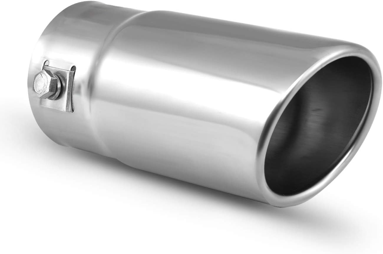 Pack of 2 Exhaust Tips - to Fit 1.5 to 2 Inch Exhaust Tail Pipe Diameter- Stainless Steel to Give Chrome Effect - Car Muffler Tips image number 5