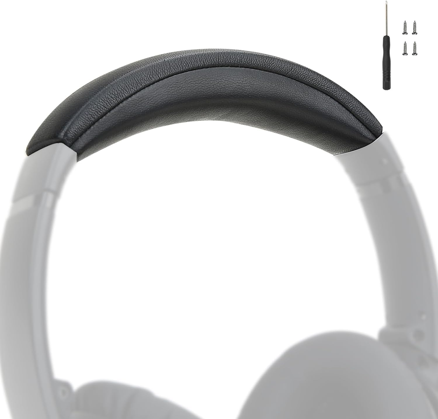 T Tersely Replacement Headband Pad for Bose Quietcomfort QC45 QCSE QC35II QC35 Headband Cushion Cover with Protein Leather& Memory Foam (Black) image number 4