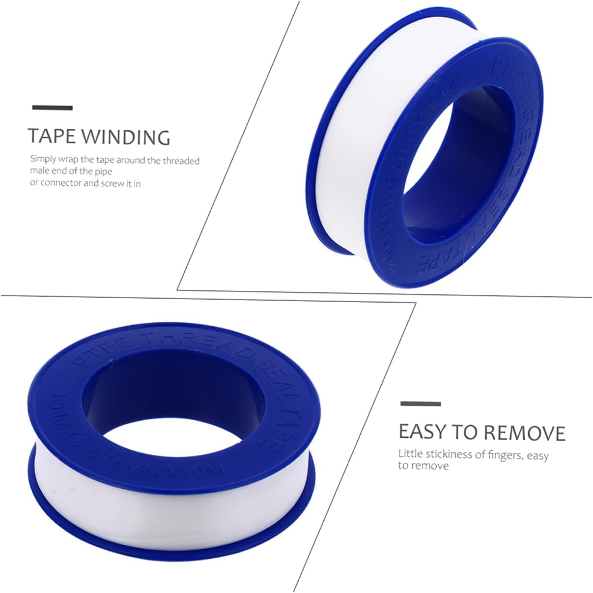 Mobestech 20Rolls PTFE Tape High Temperature Sealing Tape Double Sided Adhesive Water Leak Sealant image number 2