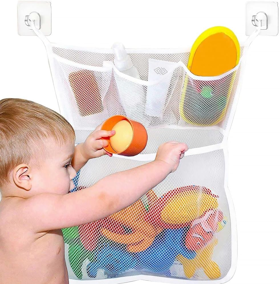 Toy Hammock,Extra Large Macrame Wall Hanging Soft Toy Storage Organizer for Nursery,Soft Corner Hanging Netting (Style A)