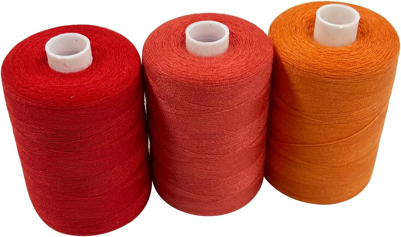 Haobase Sewing Thread Assortment Coil Black 1000 Yards per Spool 40S/2 Polyester Thread Sewing Kit for Hand and Machine Sewing - Pink Styles image number 3