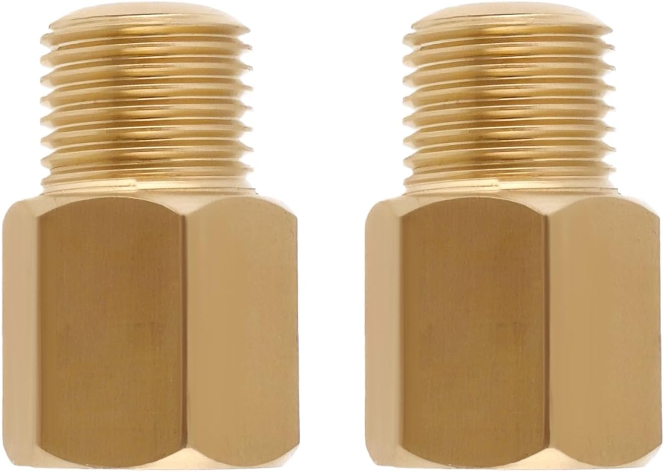 LT Easiyl 2Pcs Brass Adapter 1/8 BSPT Male to 1/8-27 NPT Female Brass Pipe Fitting Reducer Adapter for Pressure Gauge 0.095X0.5X0.8 Inch image number 4
