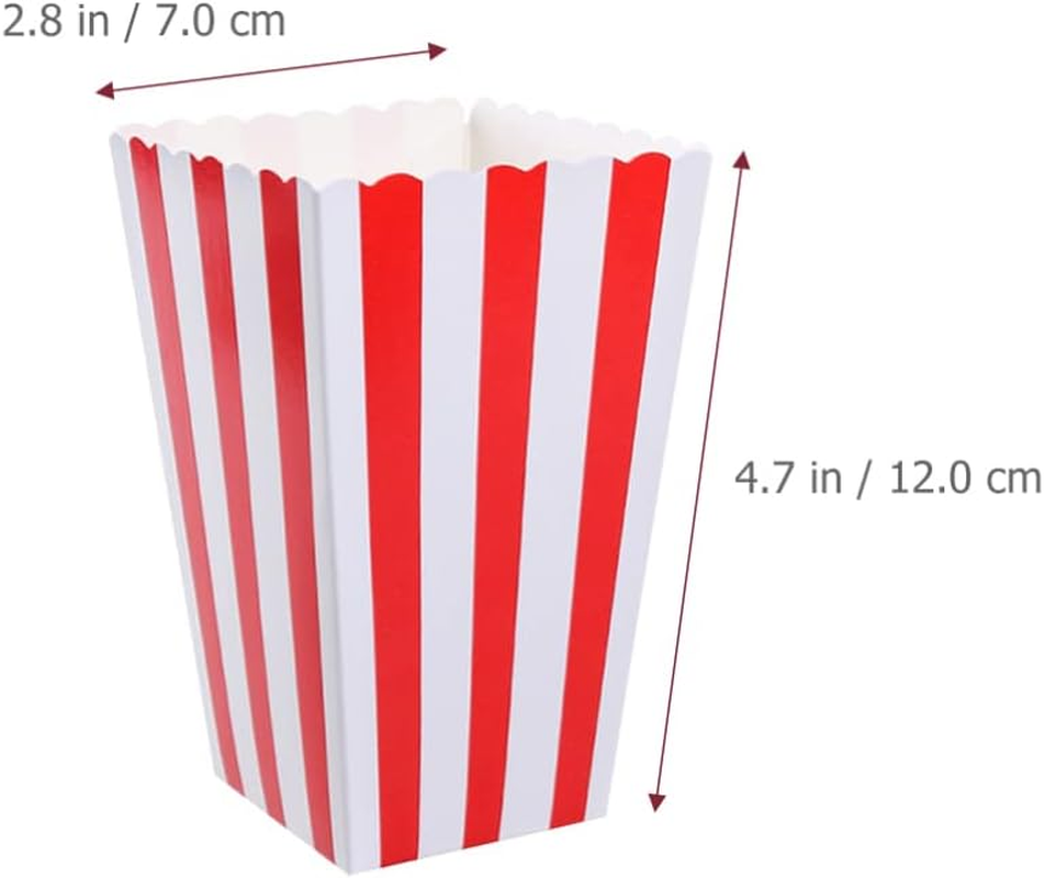 STOBOK 10Pcs Small Popcorn Boxes Popcorn Holds Popcorn Storage Container Classic Popcorn Tubs for Cinema Restaurant