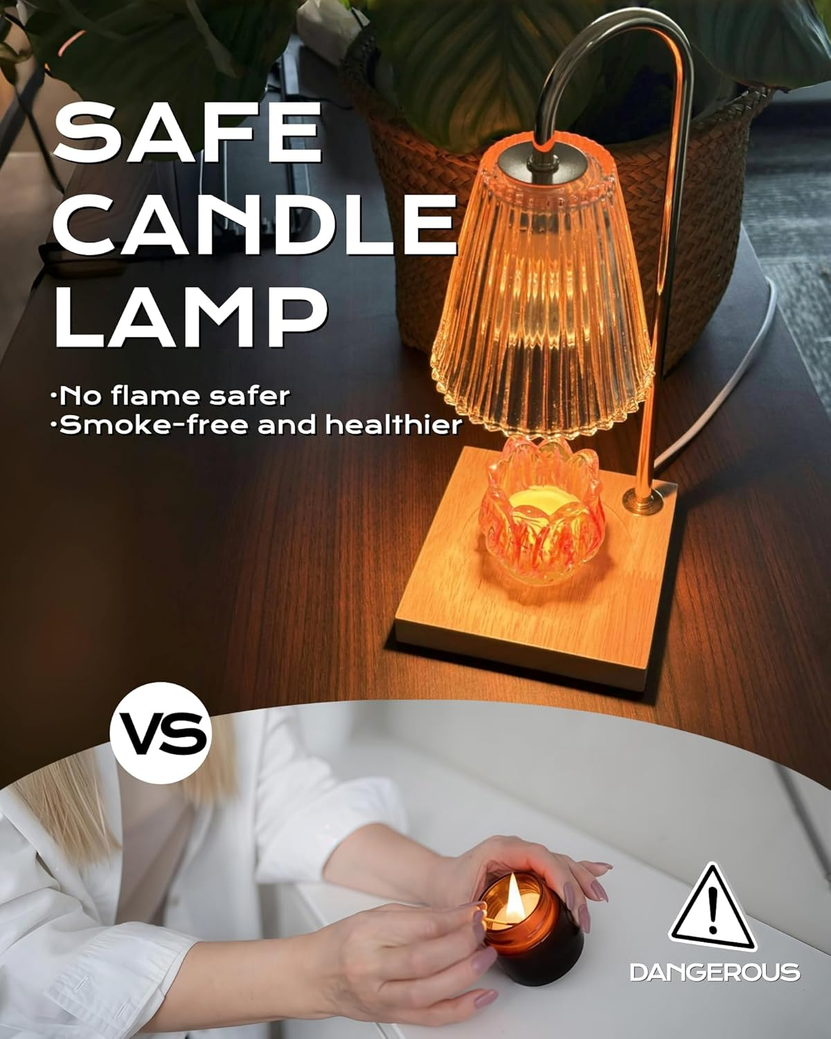 Candle Warmer Lamp with Timer - Perfect Home Decor for Mom and Women'S Day | Wax Melt Warmer for Birthday and Housewarming Gifts | Mothers Day Gift image number 3