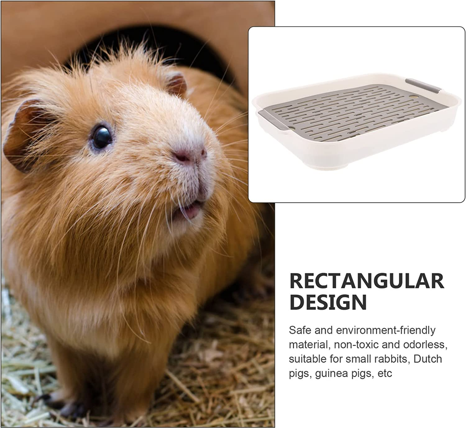 Iplusmile Cat Litter Rabbit Cage Corner Toilet Corner Toilet Small Corner Pet Box image number 3