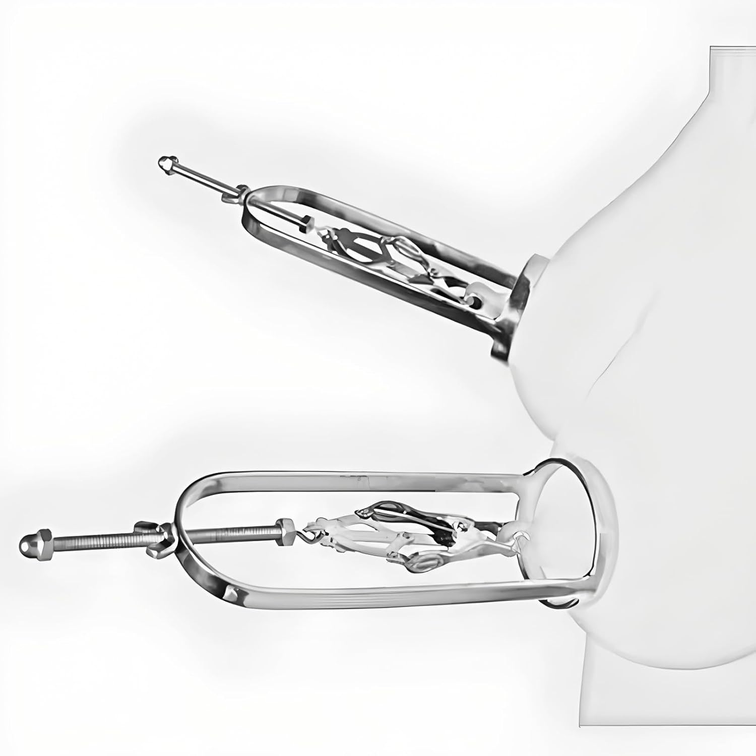 Stainless Steel Nipple Clamps for Women - Adjustable BDSM Nipple Clips with Weights, Non-Piercing Butterfly Clamps for SM Bondage & Couples Play (Nipple Toys) image number 3