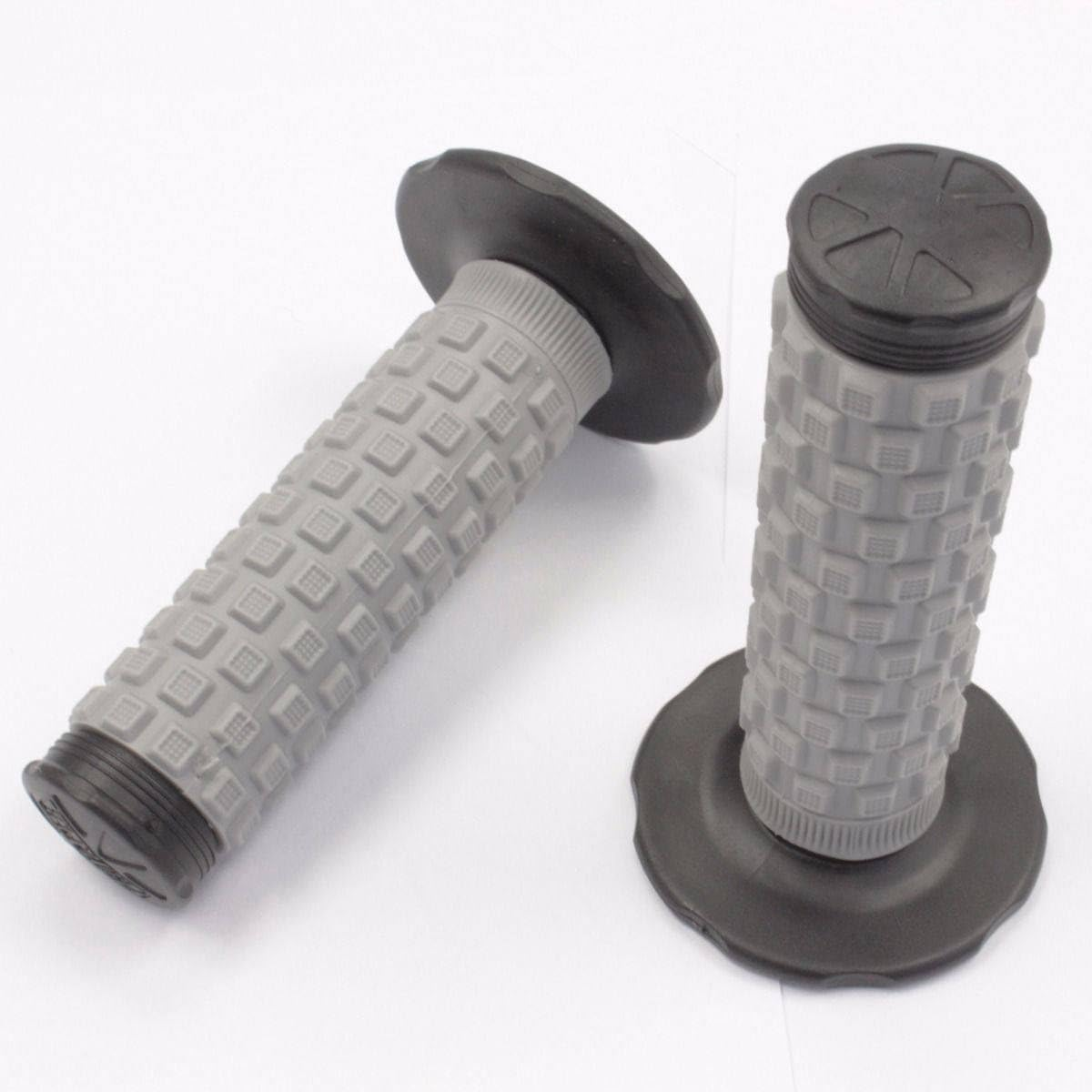 TDR Grey Black Motorcycle Motocross Rubber Hand Grips for Dirt Bike Enduro 7/8" 22Mm Handlebar image number 1