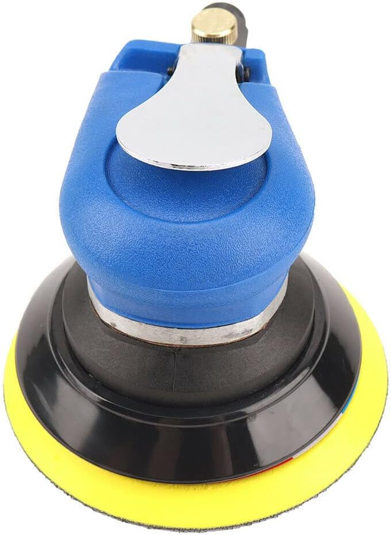 6'' Air Random Orbital Palm Polisher Sander Vacuum Pneumatic Tools 150Mm +Wrench image number 5