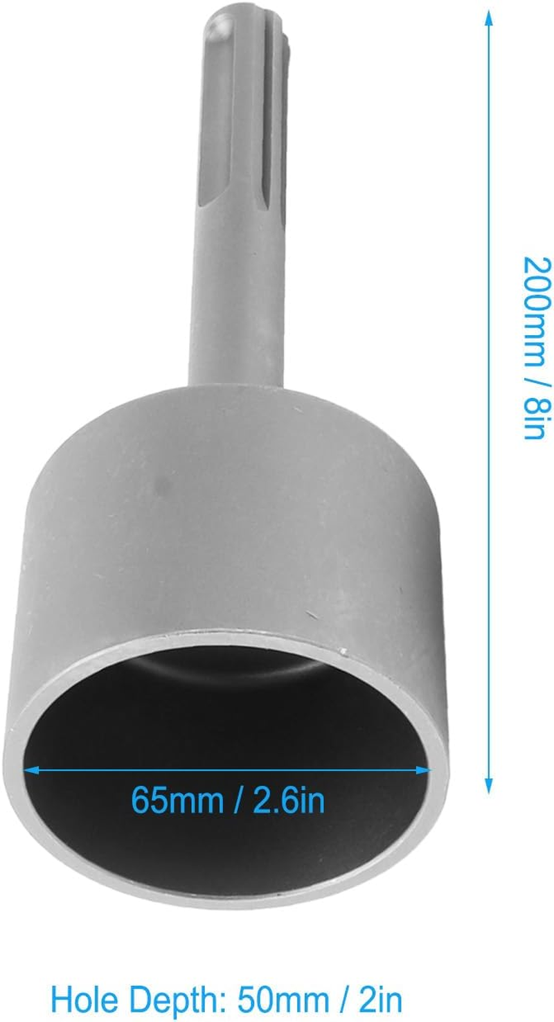 65Mm Ground Rod Driver, 5 Pits Shank Steel Fence T Post Driver Hand Post Pounder Hammer Drill Attachment 20Cm Length for Rotary Hammer Drill Grounding Rods image number 1