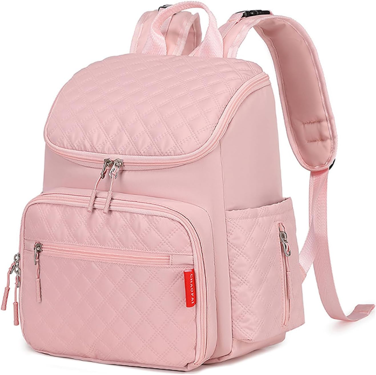 IOIUSKKU Baby Bag for Mom Chic Diaper Backpack with Changing Pad Insulated Pocket Stroller Strap for Boys Girls Diaper Bags Cloth - C image number 7