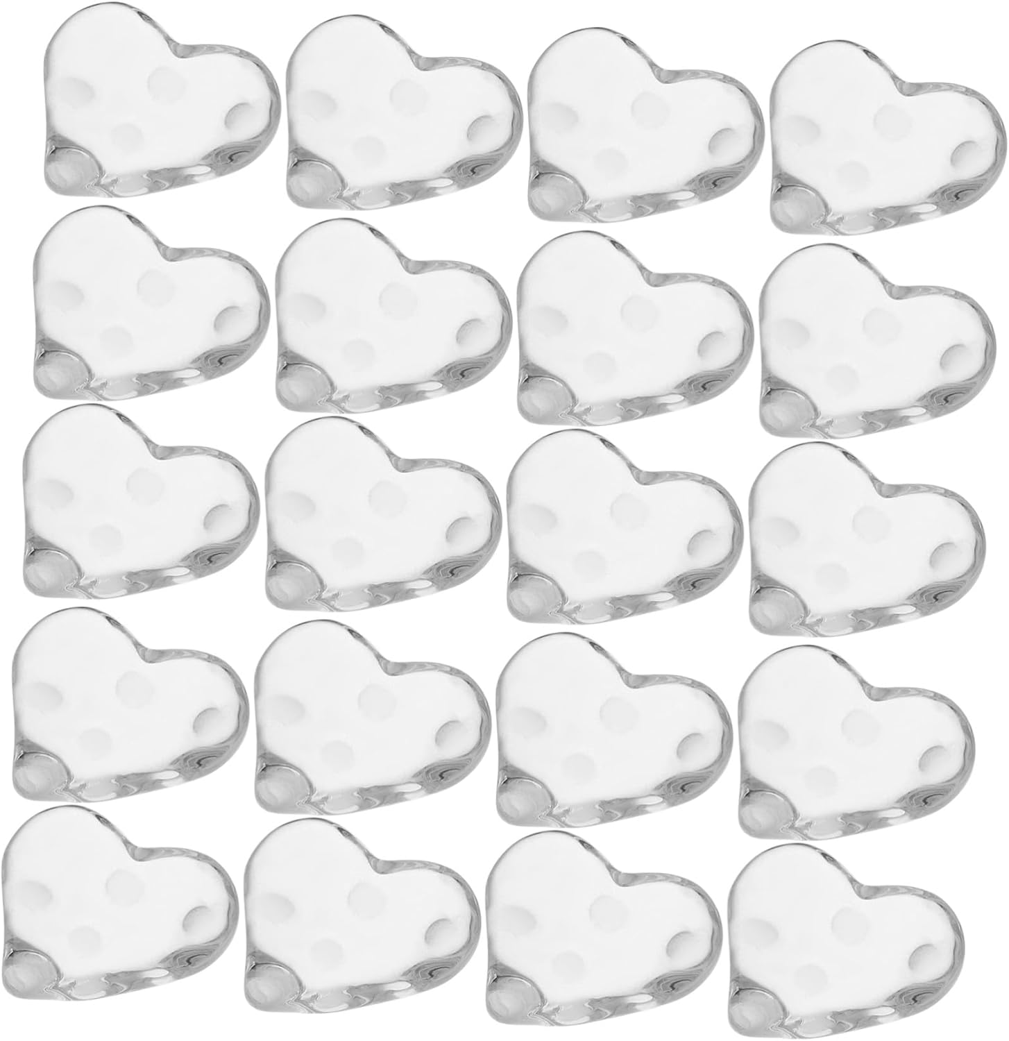MUCKLILY 20Pcs Transparent Glass Nail Display Color Cards for Manicure Practice Nail Sample Color Boards image number 4