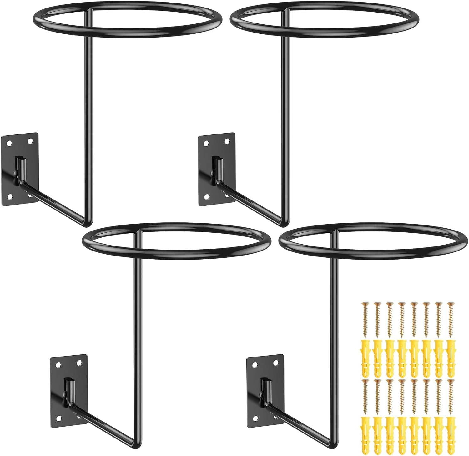 4Pcs Helmet Holder Strong Load Bearing Helmet Holder Stand Rustproof Wall Mount Helmet Hanger Space Saving Helmet Rack Wall Helmet Stand Easy to Install Motorcycle Helmet Holder image number 5