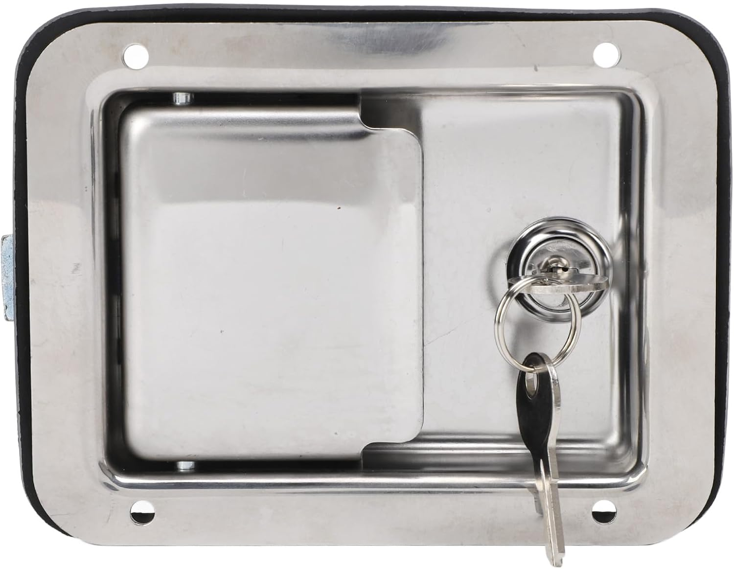 Jiawu RV Truck Door Tool Box Lock, Trailer Toolbox RV Handle Latch with 2 Keys, Stainless Steel Paddle Latch Pull Handle Lock for Rvs Trailers Door Electrical Cabinet image number 1