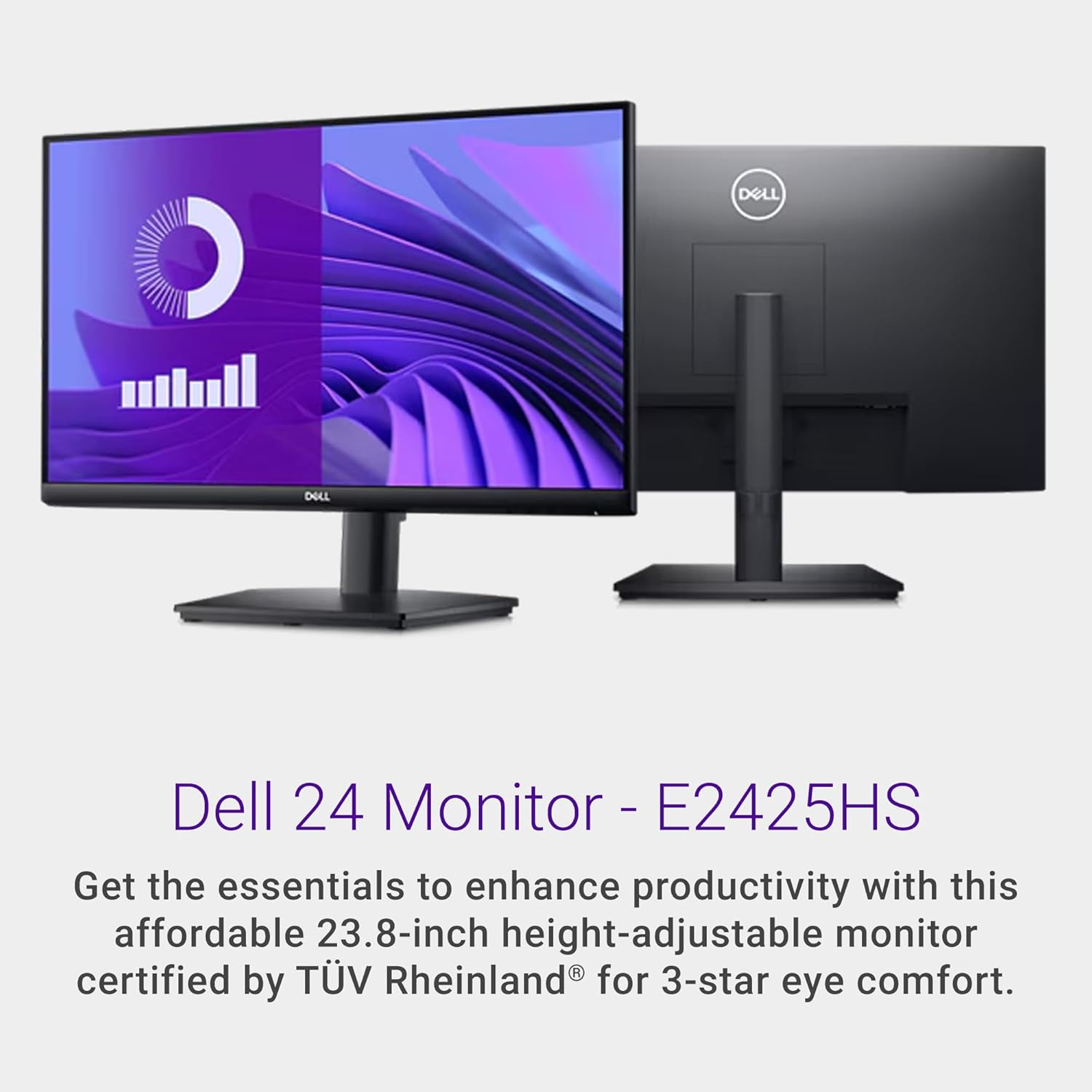 DELL E Series E2425HS Computer Monitor 60,5 Cm (23.8") 1920 X 1080 Pixels Full HD LCD Black image number 3