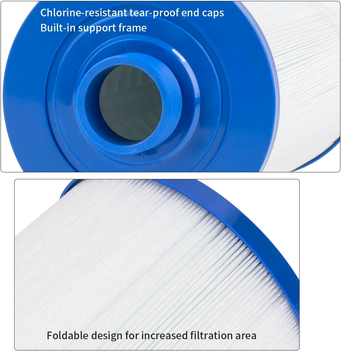 Wuyan Replacement Spa Filter Cartridges Compatible with Watkins 303279, 5CH-37, PFF42TC-P4, 78460, Fc-2402,Lifesmart, Freeflow, Aquaterra, Fantasy,Simplicity Hot Tub Filter image number 2