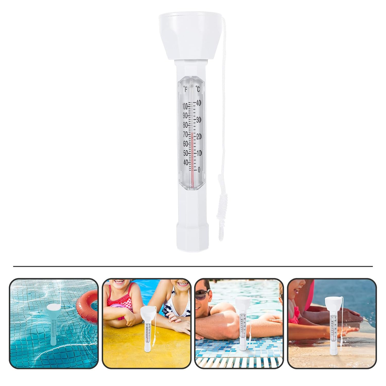 Floating Pool Thermometer Water Temperature for Swimming Pools and Baths Small Fast and Easy Read Temperature Gauge Suitable for Fishponds and Hot Tubs image number 4