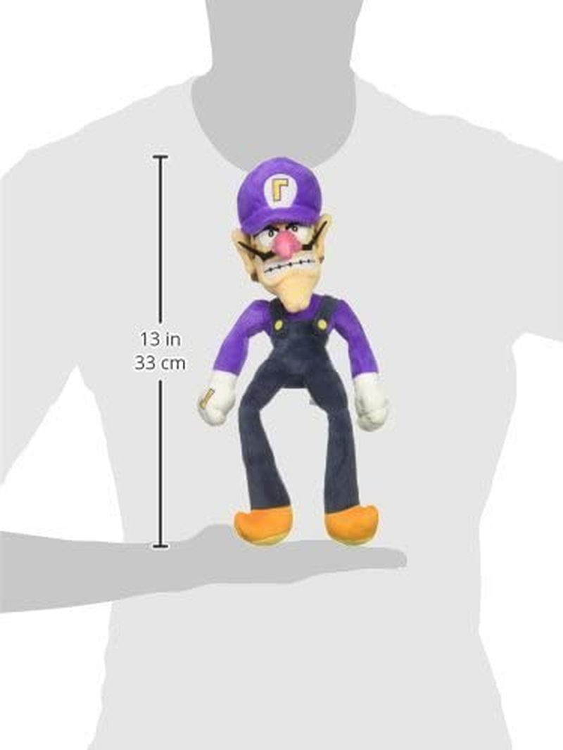 Sanei Super Mario Bros Waluigi Plush Toy, 13-Inch Height, Blue (1422) image number 1