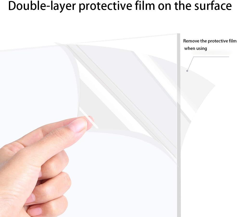 (2 Pack) 1/8"(3Mm) Thick Clear Acrylic Sheet - 12" X 18" Pre-Cut Plexiglass Sheets for Signs, Display Cases, Sneeze Guard and More - Cut with Engraver, Power Saw or Hand Tools image number 6