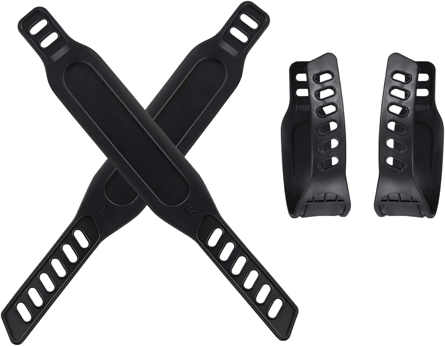 ZGWANSUI Adjustable Exercise Bike Pedal Straps, Stationary Bike Foot Straps Replacement, Universal for Bicycle Stationary Cycle Spinning Bike Home or Gym, Two Sides Slots