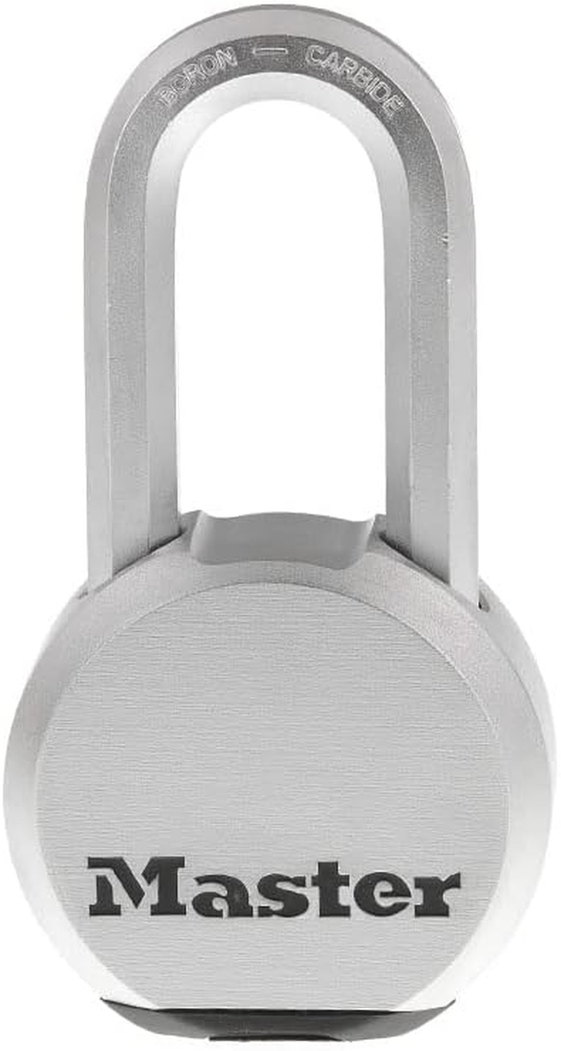 Master Lock Magnum Heavy Duty Solid Steel Silver Padlock with Key, Cut Resistant Gate Locks for Outdoor Fence or Shed, 14/32 X 2 X 15/16 Inches, M930XKADLH image number 5