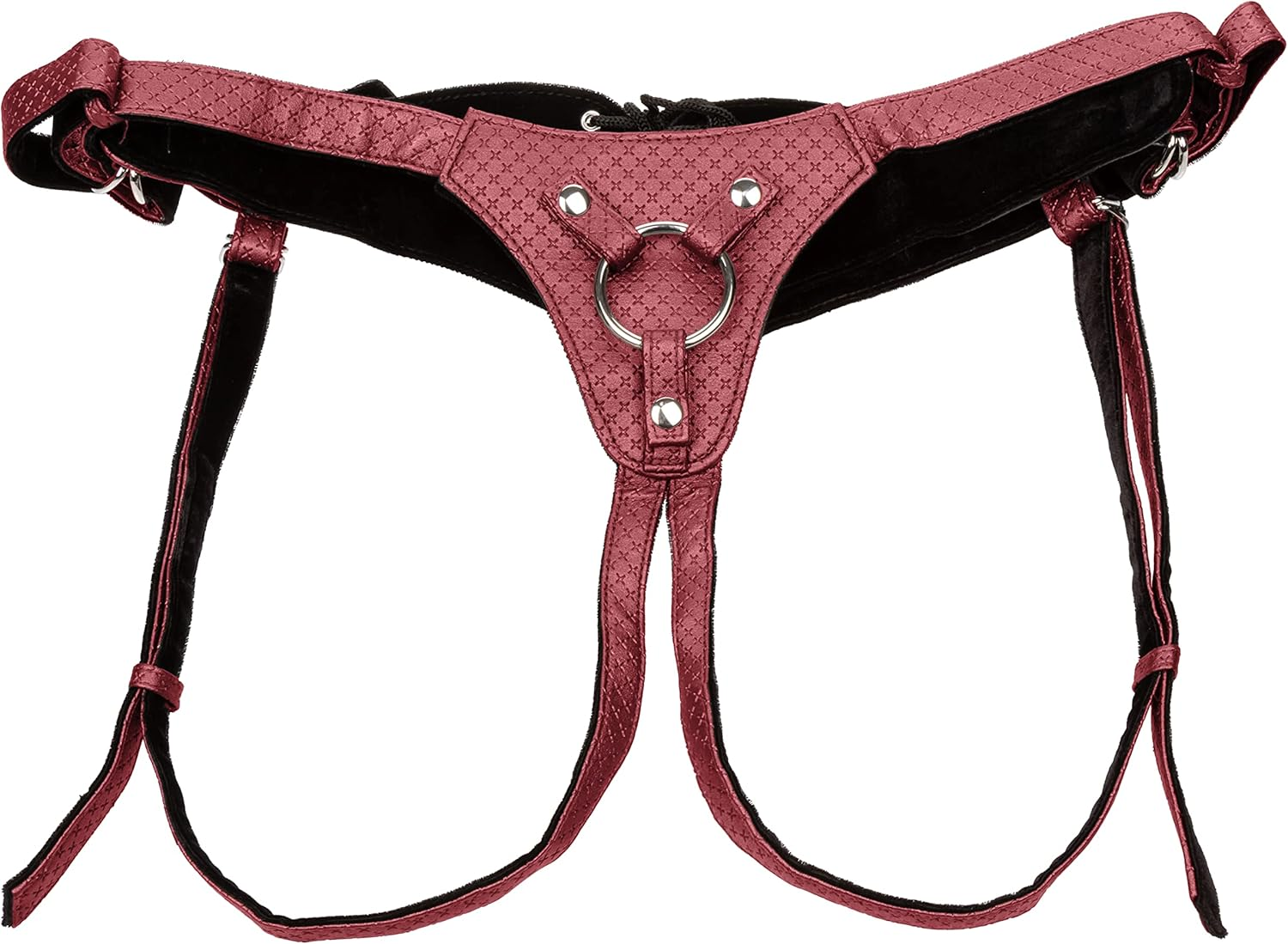 Calexotics Her Royal Harness the Regal Queen - Adjustable Designer BDSM Probe Strap on Thong Harness - Sex Toy Lingerie for Couples and Women - Red, 1 Count image number 2