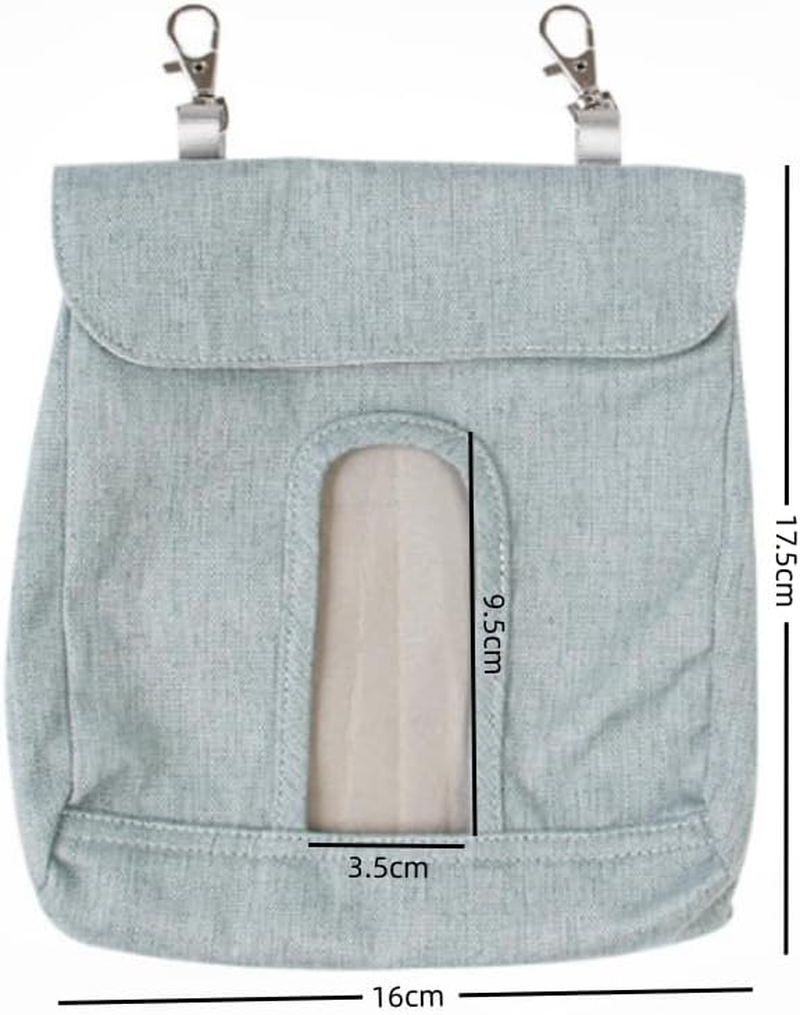 2 Pieces Rabbit Hay Feeder Bag, Guinea Pig Hay Feeder Bag, Rabbit Bunny Hamster Chinchilla Feeder Holder Cage, Small Animal Hanging Food Storage(M) image number 2