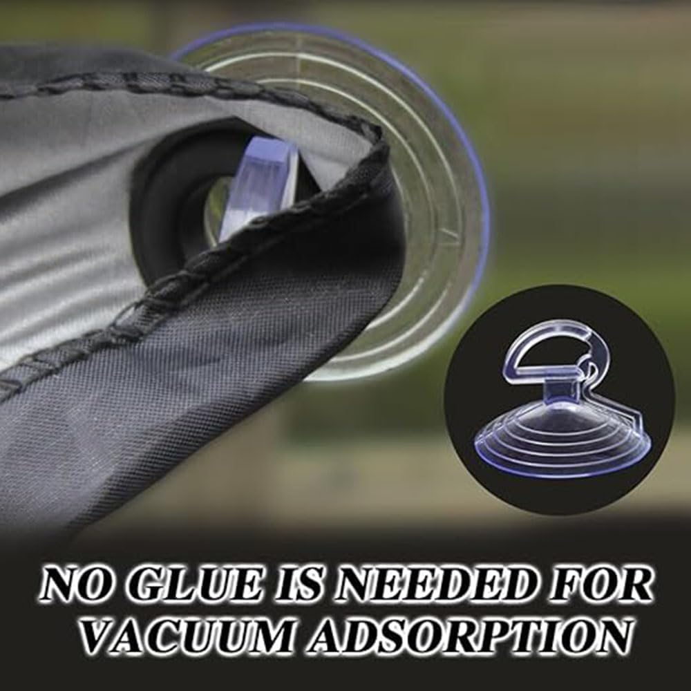 20 PCS Car Glass Windshield Sunshade Suction Cups Small PVC Sucker Car Window Suction Cup for Automotive Visor (Transparent)