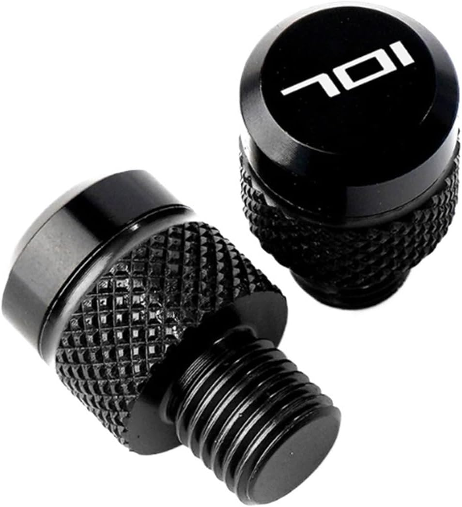 Jininshengxindianzi Compatible with Husqvarna Svartpilen 401 250 701 Vitpilen 250 Norden 901 2018-2023 Motorcycle CNC Mirrors Hole Plug Screws Caps Thread Bolt (Color : Black-401)