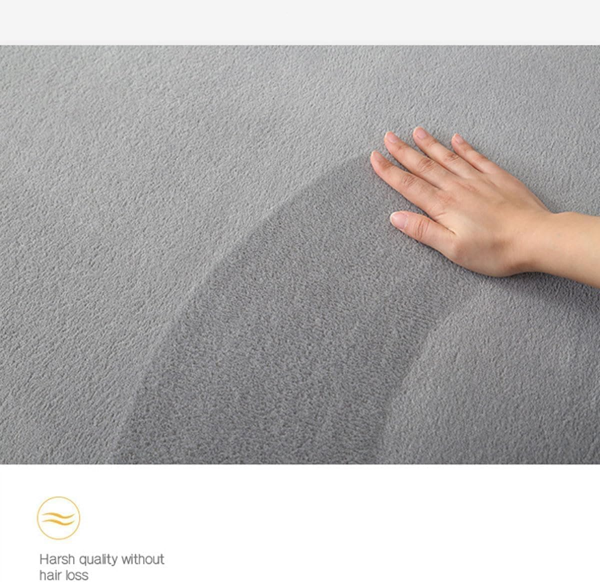 Grey Memory Foam Play Mat - 3CM Thick, Soft Coral Velvet, Large Non-Slip Nursery Rug, Tummy Time,Crawling Mat,Yoga Mat,Living Room Mat(150 * 200 * 3Cm) image number 4