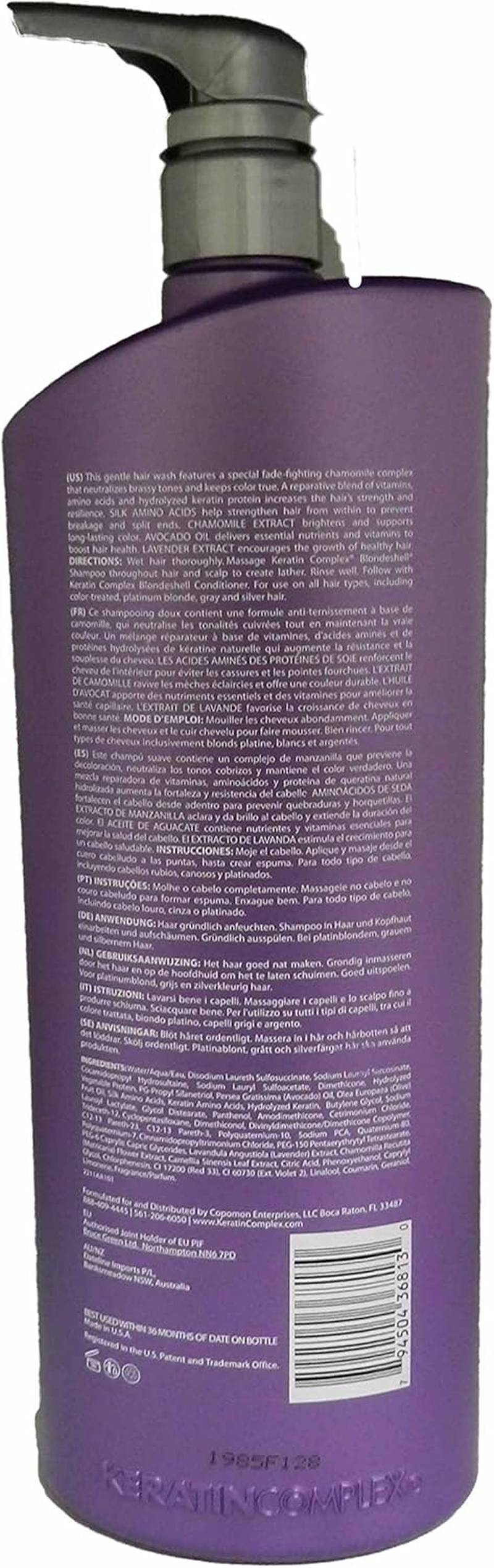Keratin Complex Blondeshell Shampoo for Unisex, 1000Ml image number 1