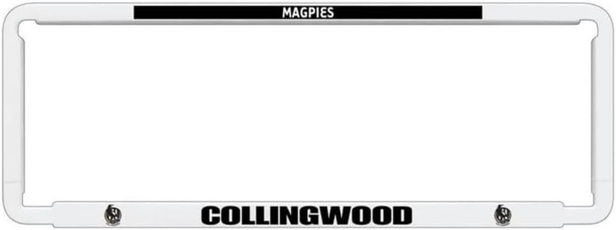 2X Official AFL Collingwood Magpies Car Number Plate Frame Cover Surround