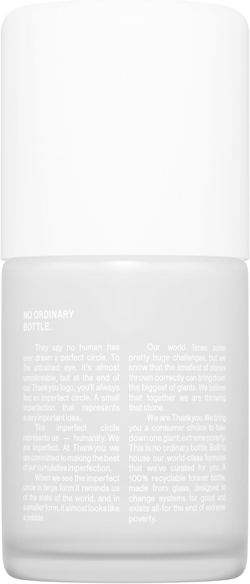 Thankyou Forever Deodorant Bottle, 50 Ml Capacity, Frosted Glass