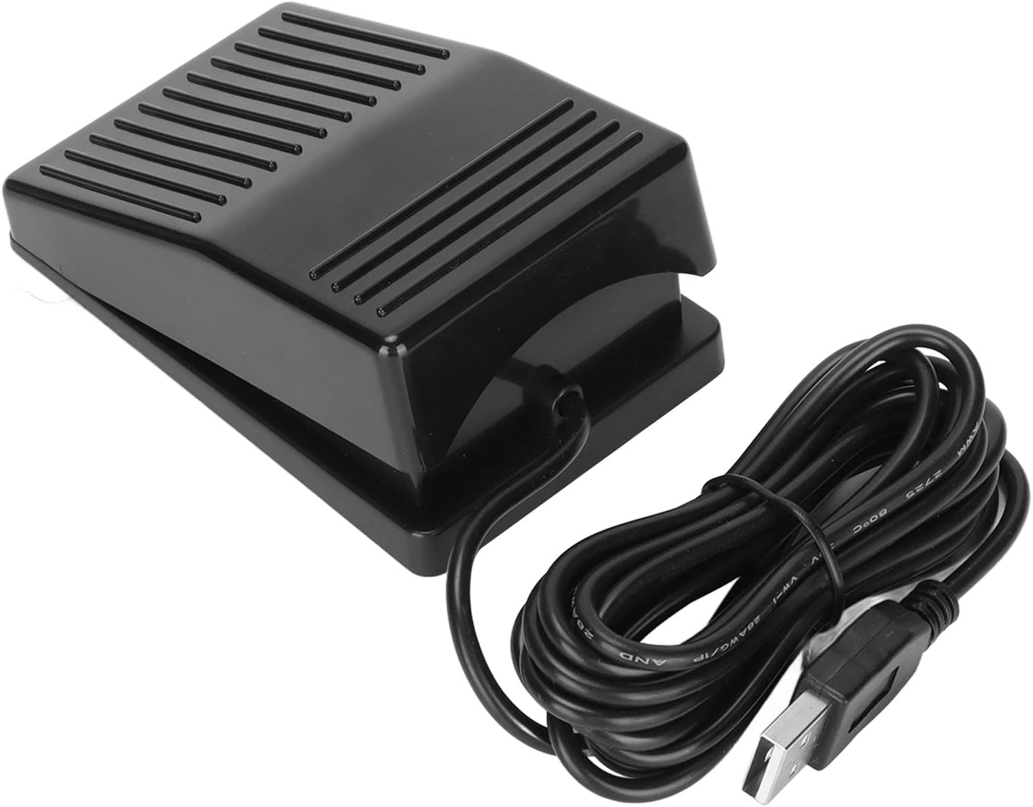 USB Single Foot Pedal, One Key Customized Computer Keyboard Action Pedal, Multimedia Key Photoelectric Optical Switch Transcription for PC Video Game,Push to Talk